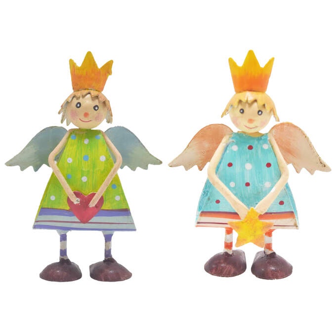 Engel bemalt 2fach sort. pastell