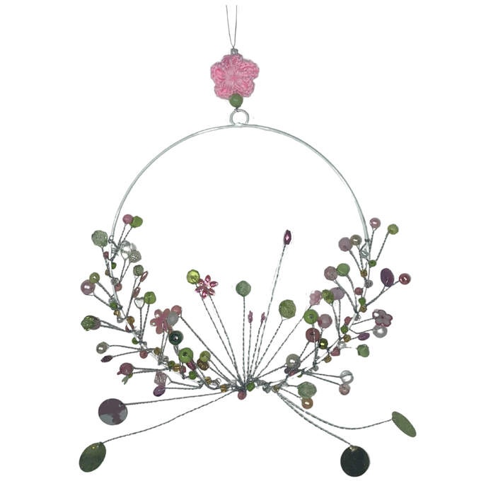 Perlen Kreis rosé/pink