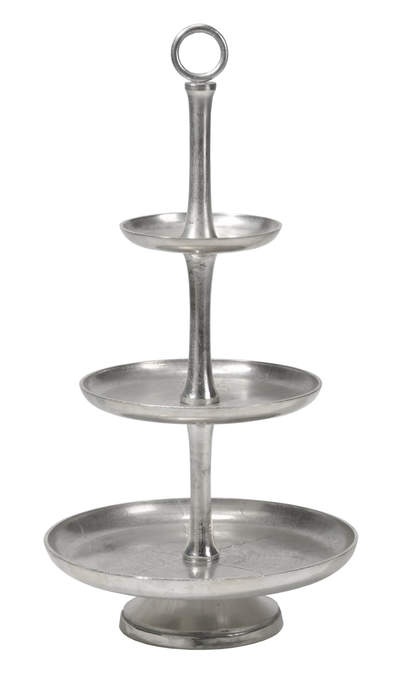 Etagere 3-Teller 20/30/40cm Alu matt