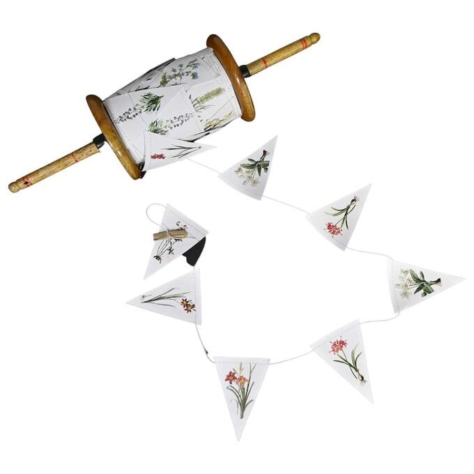 Papiergirl. Dreiecke 25m Spule  Blumen