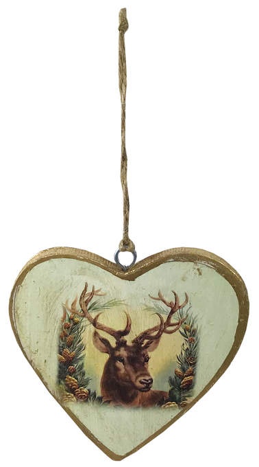 Herz häng. Hirsch Holz