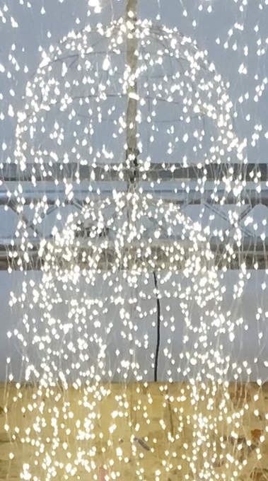 LED Schirm/Qualle silber 720L 45Ø, 20H 150H ges