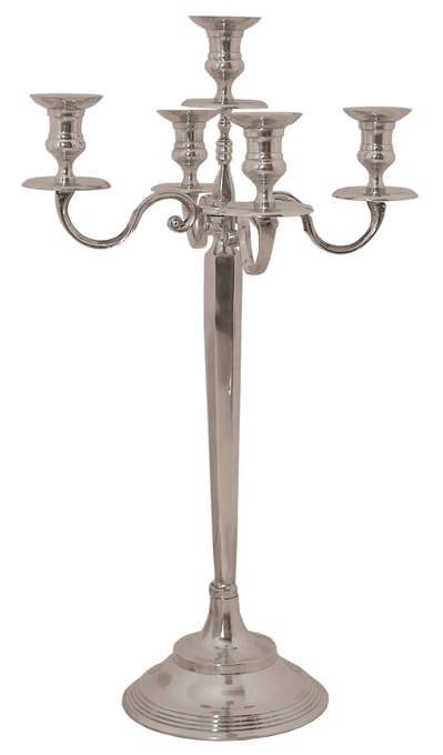 Kerzenhalter 5arm. Alu poliert
