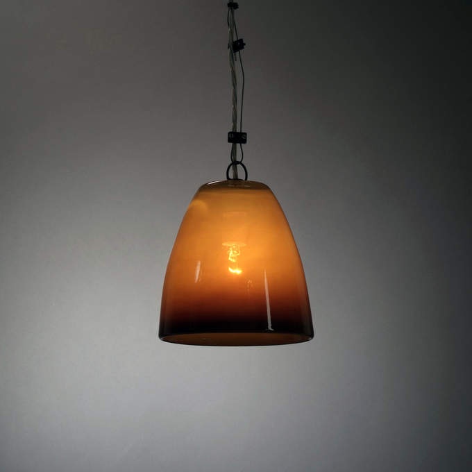 Glas-Lampe braun