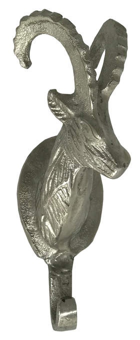 Steinbock mit Haken Alu roh vern.