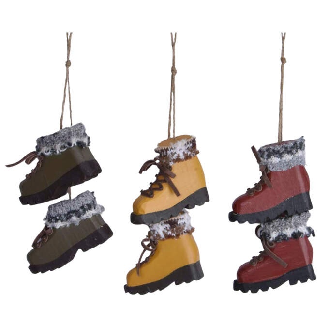 Schuhe häng. 3fach sort.30cm Schnur 3farb.sort.