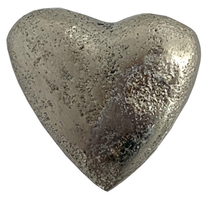 Herz Alu silbermetall