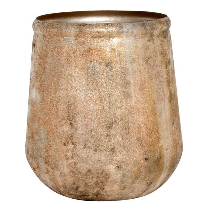 Deko Gefäß burnt gold