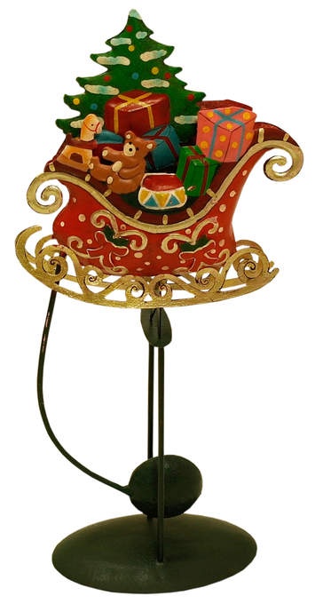 Wippe/Teddy mit Geschenken rot