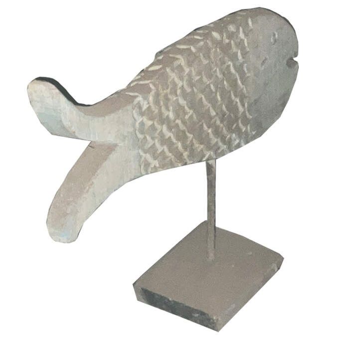 Fisch Holz natur, steh.