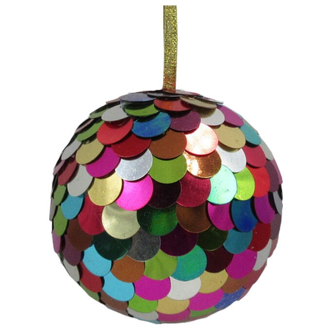 Deko Pailletten Kugel bunt