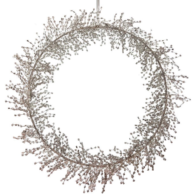 Pailetten Kreis weiß/silber