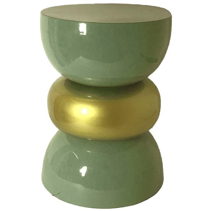 Hocker Metall Emaille jade