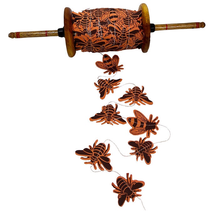 Papiergirl. Spule 25m Biene orange/braun