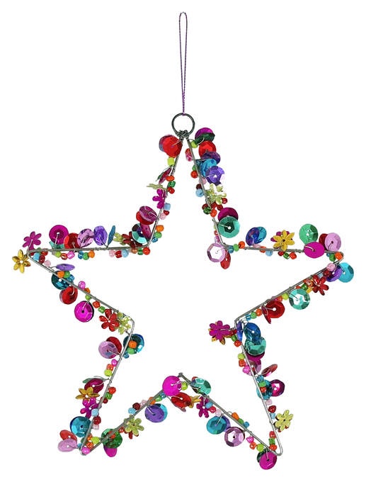 Perlen Stern bunt