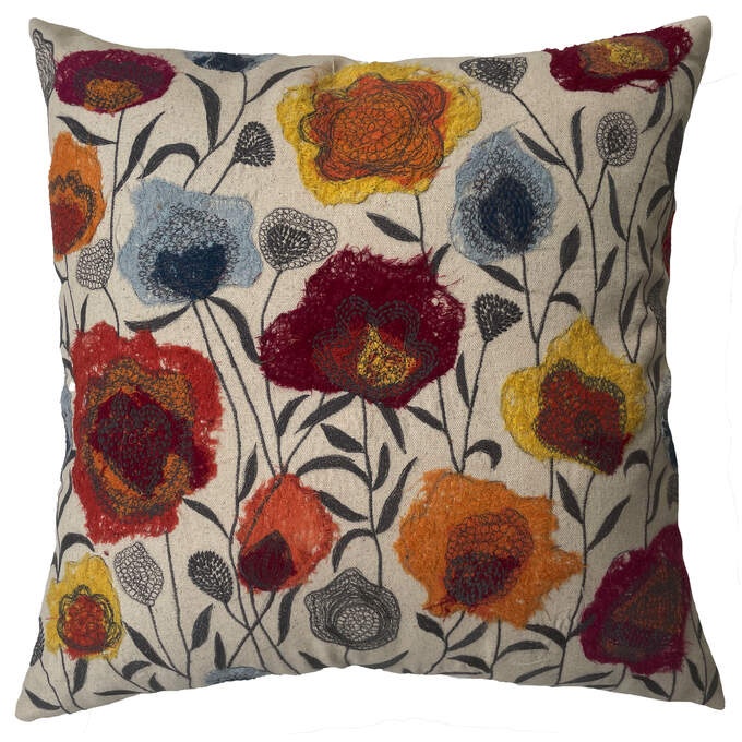 Kissen Cover Blumen bunt