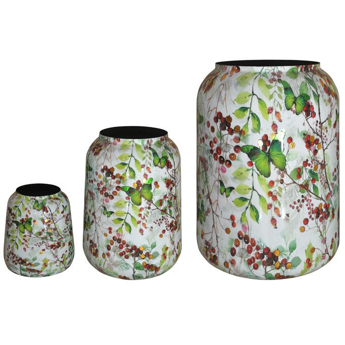 Deko Gefäß 3er Set Beeren