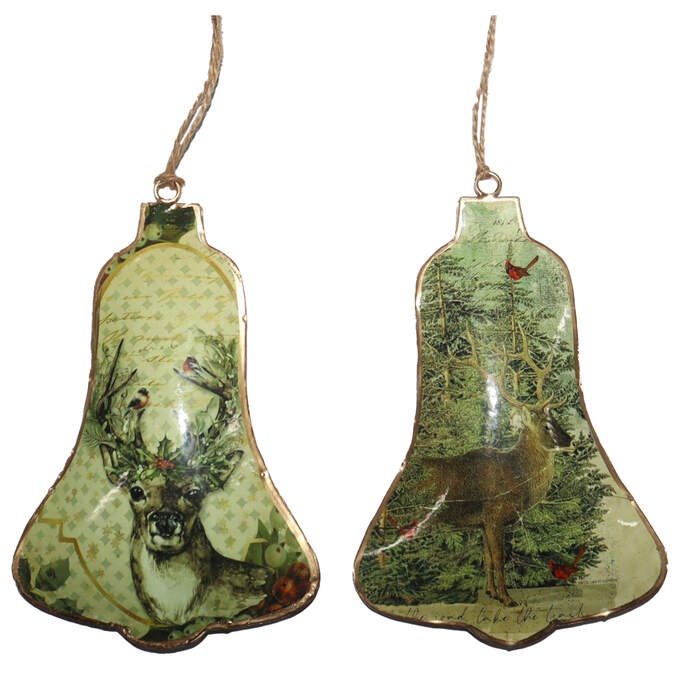 Glocke Hirsch  häng. 2fach.sort.
