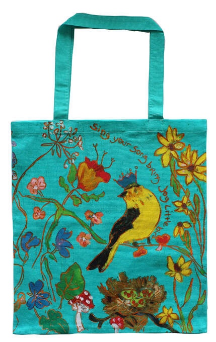 Tasche mint Vogel