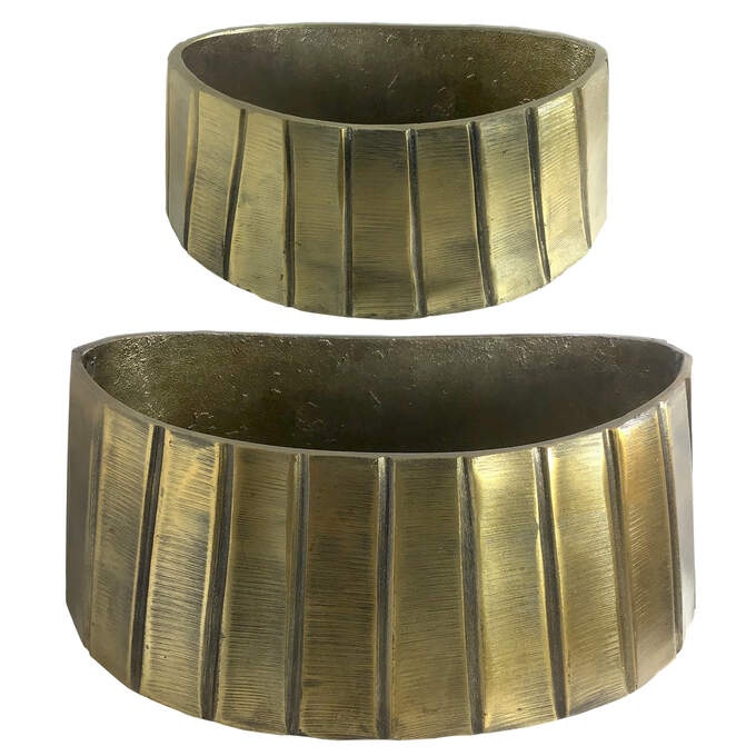 Deko Schale Set (H14/22) Alu bronze