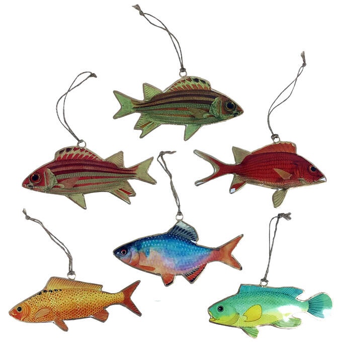 Fisch häng. 6fach.sort.