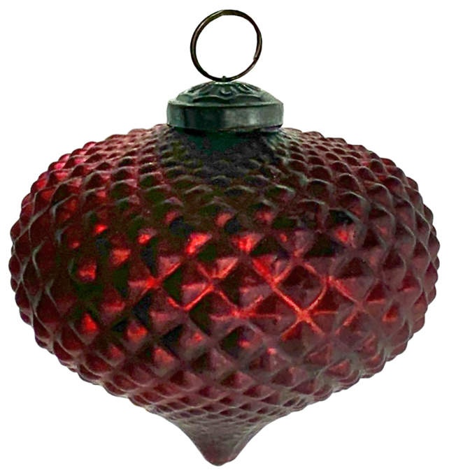 Ornament Kegel häng. rot