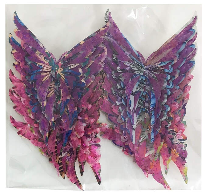 Schmetterling/Clip 12erSet 3lagig lila/pink