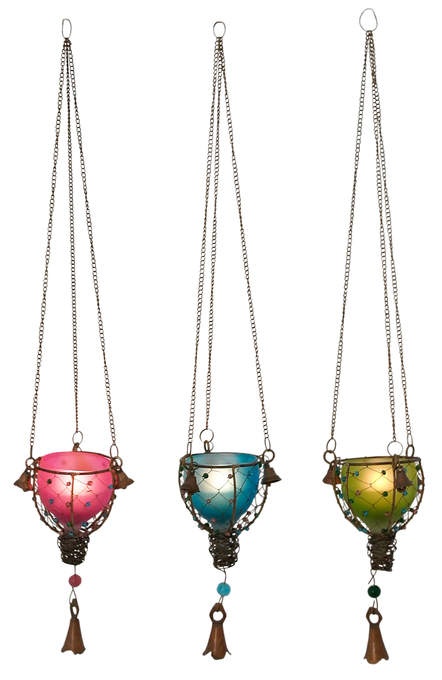 Windl.häng.farb.sort. fuchsia, grün,türk