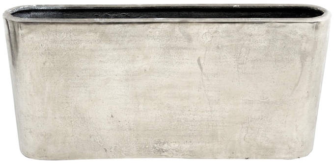 Deko Gefäß länglich Alu roh vern.