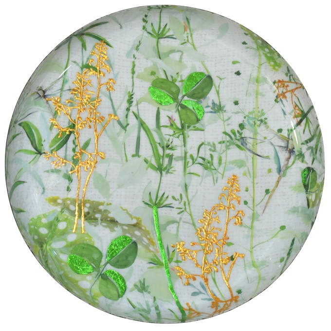 Deko Teller Emaille Grüntöne