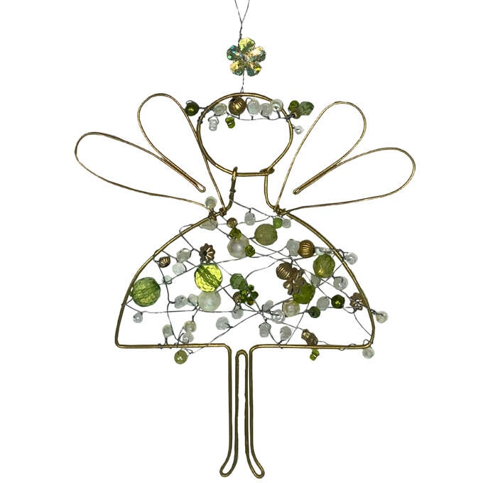 Perlen Engel häng. grün