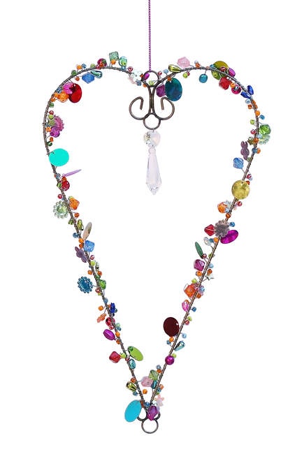 Herz/Pailletten bunt