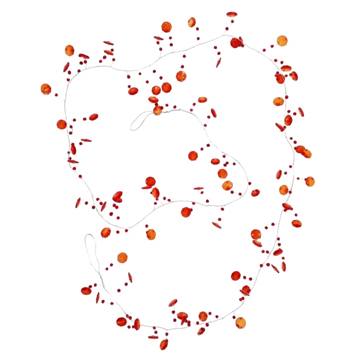 Kristall Girlande rot