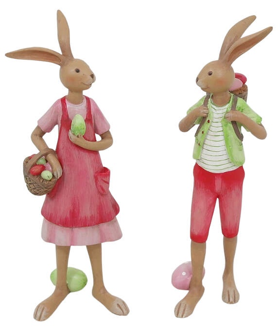 Hase mit Ei am Fuss 2fach sort.