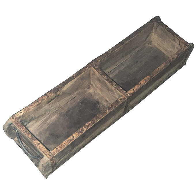 Box Holz, rechteckig duo natur